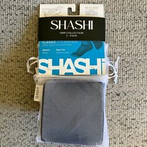 2 Pack - Shashi Open Toe Grip Socks Medium